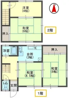 京都府舞鶴市字京口【一戸建】の間取り