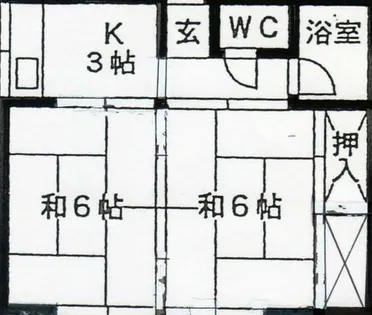 徳王アパート【2号室】の間取り