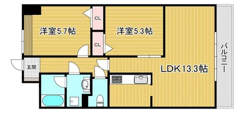ルネックスⅡ【6階】の間取り