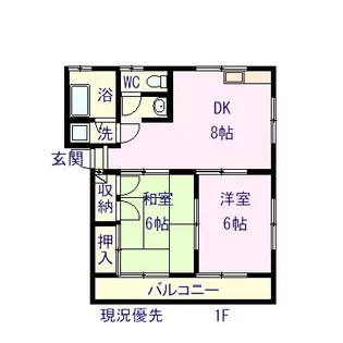 平川南グリーンハイツ【101号室】の間取り