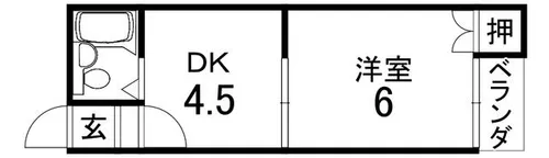 京都府長岡京市一文橋1丁目【アパート】の間取り