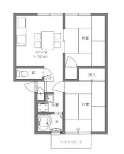 学文路ハイツ【2階】の間取り