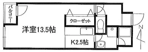 LC拾弐番館【708号室】の間取り