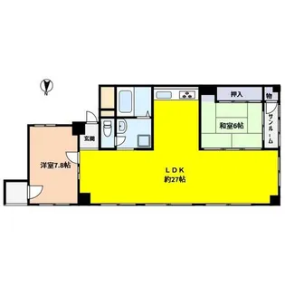 兵庫県芦屋市楠町【マンション】の間取り