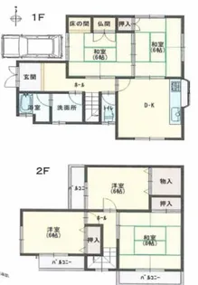 和歌山県和歌山市磯の浦【一戸建】の間取り