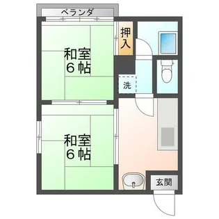 リビオン長浜【203号室】の間取り