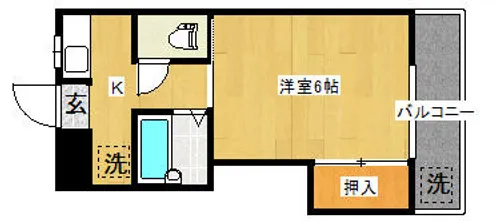 宮﨑コーポ【103号室】の間取り