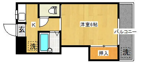 宮﨑コーポ【103号室】の間取り
