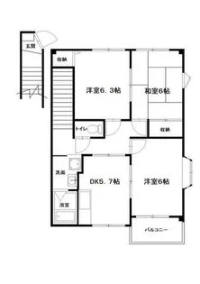 ハイステージFuji【2階】の間取り