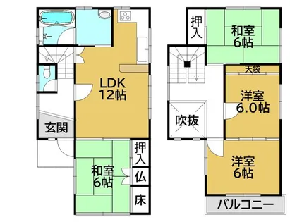 滋賀県東近江市五個荘小幡町【一戸建】の間取り