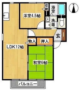 サンエクセル小森野D【1階】の間取り