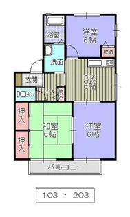 福岡県久留米市小森野4丁目【アパート】の間取り