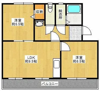 コンチェルト東合川Ⅰ【2階】の間取り