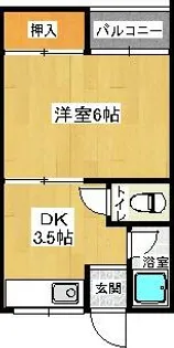 センチュリー櫛原【203号室】の間取り