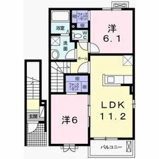 カレントコートⅠ【2階】の間取り