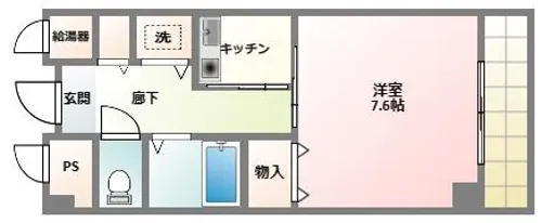 ウエストビラITO【703号室】の間取り