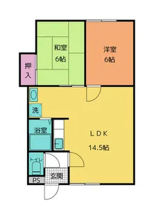 北海道岩見沢市一条東9丁目【アパート】の間取り