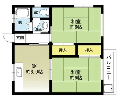 株元ハイツ【1階】の間取り