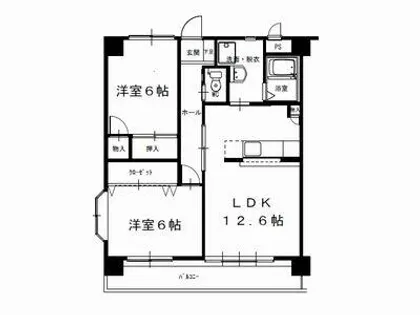プレステージ多米【202号室】の間取り