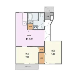 ベルク・エム【1階】の間取り