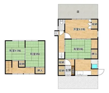 大阪府大阪市都島区大東町2丁目【一戸建】の間取り