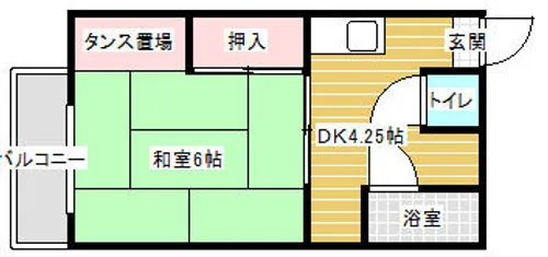 めぞん古賀【1階】の間取り