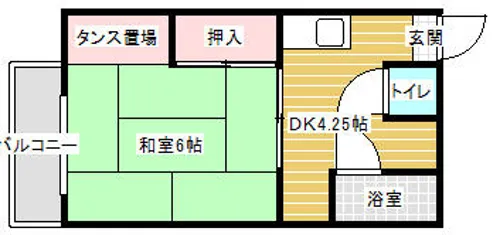 めぞん古賀【1階】の間取り