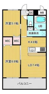 メゾン大里【302号室】の間取り