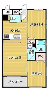 メゾン大里【3階】の間取り