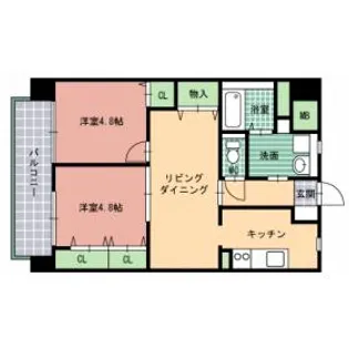 シェアンジュ21【8階】の間取り