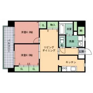 シェアンジュ21【8階】の間取り