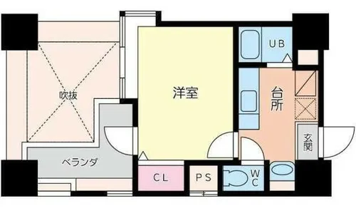 ニューサンリバー8番館【8階】の間取り