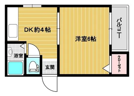 ハイツ魚住【401号室】の間取り