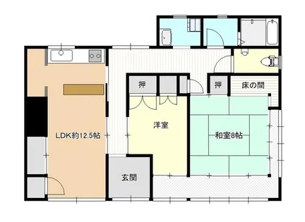 ハイツはしもと【1F号室】の間取り