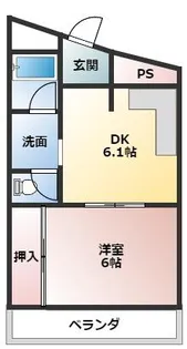 タカシマビル【404号室】の間取り