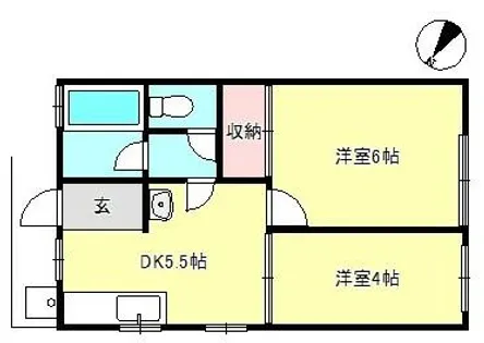 西海文化【2階】の間取り