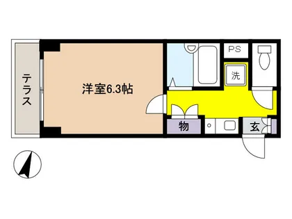 ジュネス芦屋【2階】の間取り