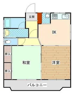 櫛原ハイツ【101号室】の間取り