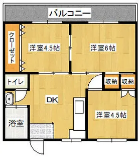 中村ビル【302号室】の間取り