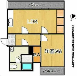 引野マンション別所公園前【4階】の間取り