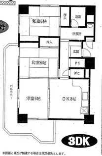 愛知県豊橋市下地町字宮腰【マンション】の間取り