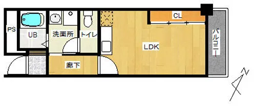 大阪府門真市幸福町【マンション】の間取り