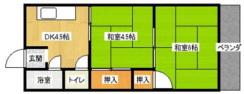 サンハイツ谷川【2階】の間取り