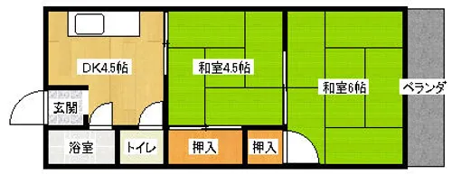 サンハイツ谷川【2階】の間取り