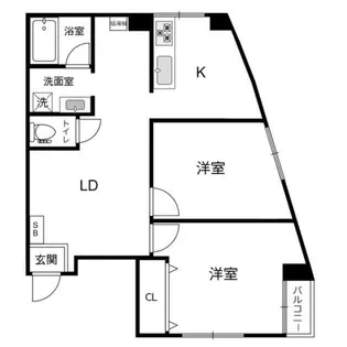二宮パールマンション【4階】の間取り