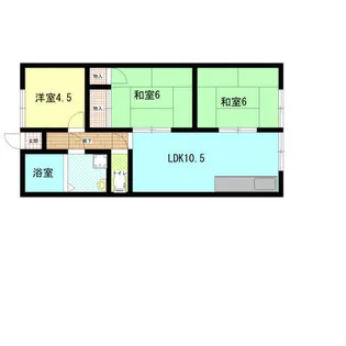 DKマンション【202号室】の間取り