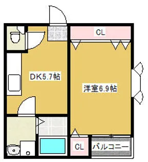 ラ・フィーネ【3階】の間取り