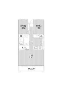 ラグゼ武庫之荘【504号室】の間取り