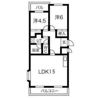 デュオキシモト【1階】の間取り