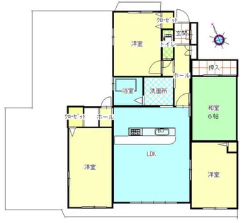 愛知県小牧市大字二重堀【マンション】の間取り